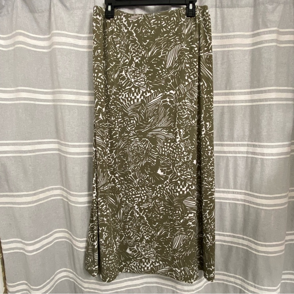 Easywear by Chicos / Tropical Print Pullon Maxi Skirt Size 2(L/12)